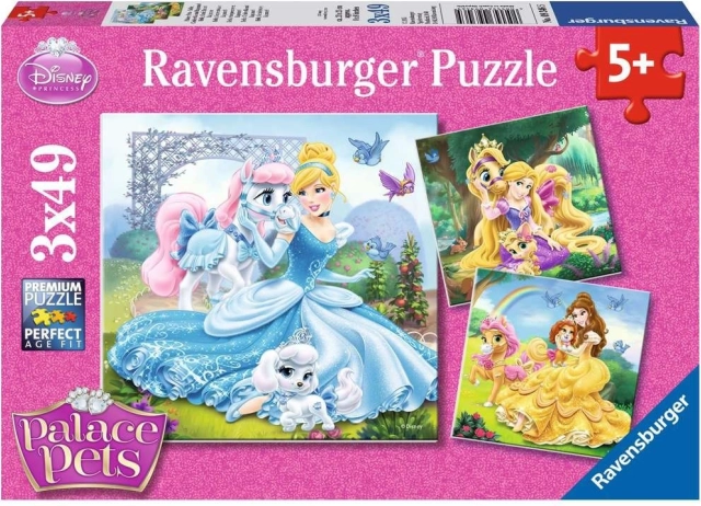 Ravensburger puzzle disney princezny a jejich mazlíčci 3×49 dílků