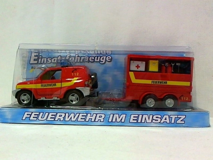 Hasičské auto s přívěsem 13 cm