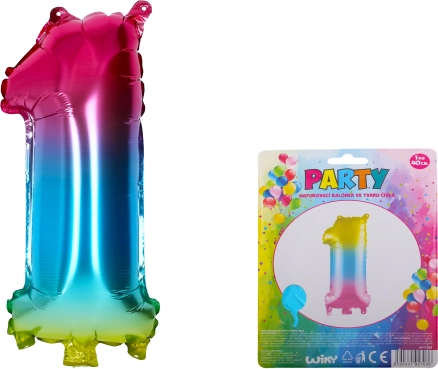 Duhový nafukovací balónek číslo 1