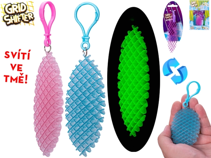 Antistresová klíčenka Grid Shifter svítící ve tmě