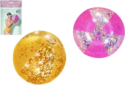 Nafukovací plážový míč Glamour 41 cm – zlatý třpyt