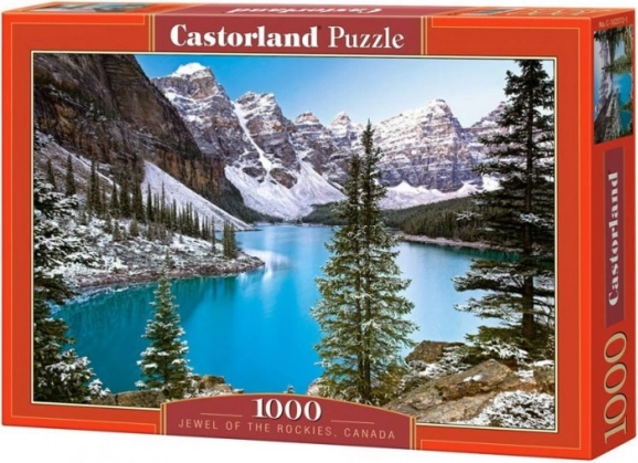Puzzle 1000 dílků jezero v Rocky Mountains CASTORLAND 68 × 47 cm