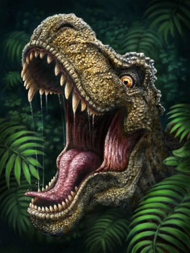 Norimpex diamantové malování – útočící dinosaurus (30 × 40 cm)