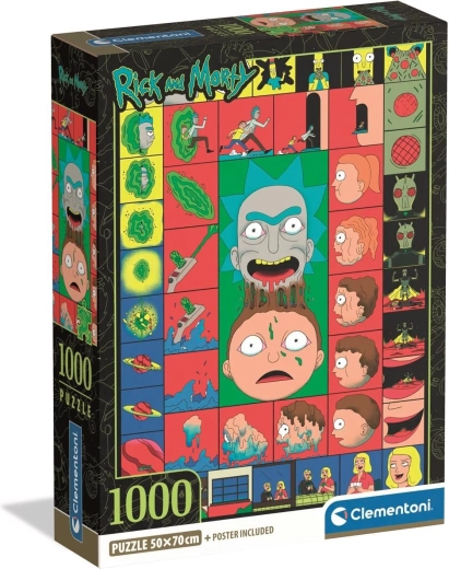 CLEMENTONI puzzle RICK AND MORTY: ikonické momenty 1000 dílků