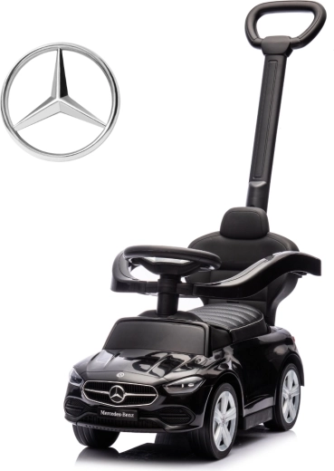 Milly mally jezdítko s vodicí rukojetí Mercedes‑Benz C‑Class deluxe černé