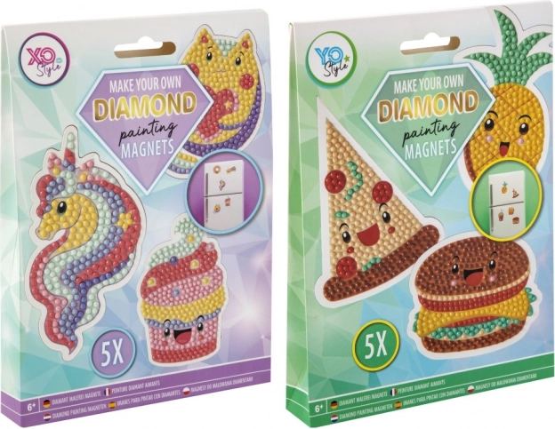 Sada na výrobu magnetů s diamantovými kamínky, 5 ks