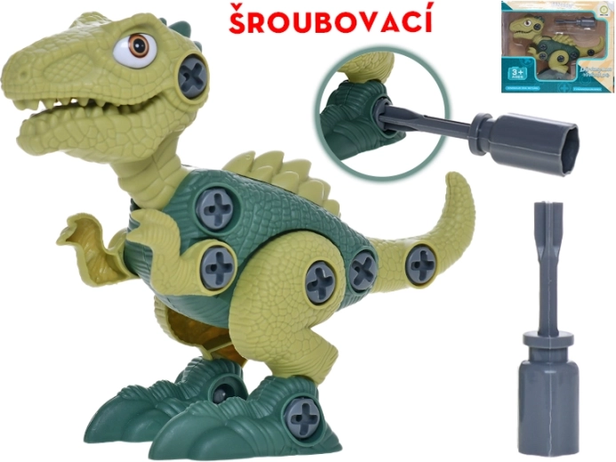 Šroubovací dinosaurus 21 cm – interaktivní stavebnice pro děti