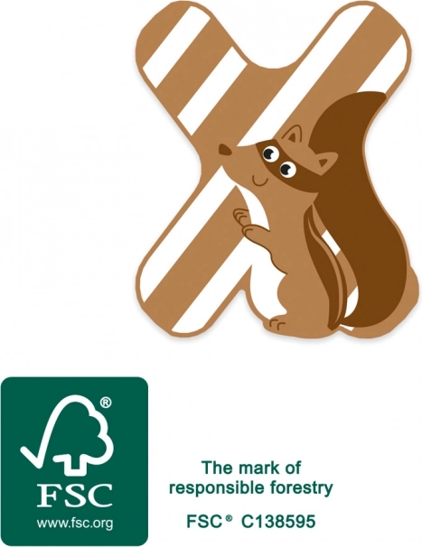 Dřevěné písmeno x small foot