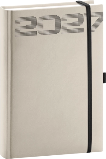 Notique Denní diář Aprint Top 2027 světle šedý 15 × 21 cm