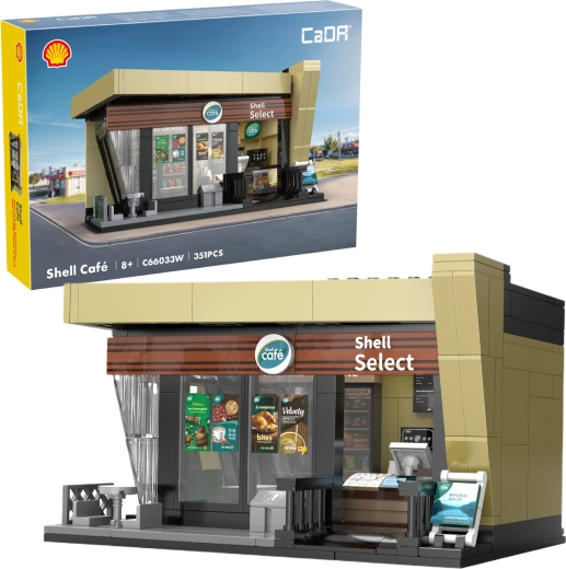 CaDA Shell café – stavebnice kiosek 351 dílků