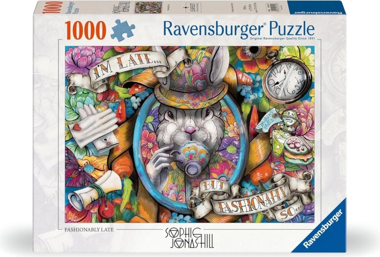Ravensburger puzzle Pozdě, ale stylově 1000 dílků