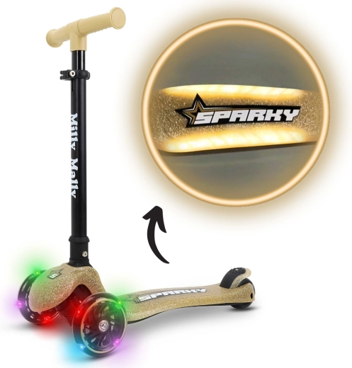 Milly Mally dětská tříkolová koloběžka Sparky champagn