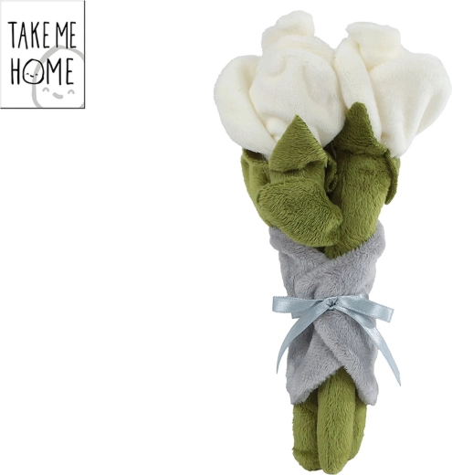 Svazek plyšových bílých růží Take Me Home 22 cm - 1 kus