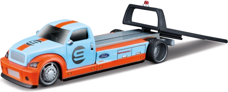 Maisto Flatbed 2019 Ford GT Heritage Edition světle modrá 1:64