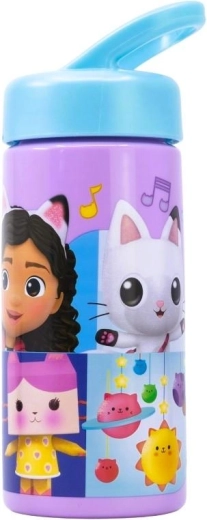 Plastová láhev Gabby’s Dollhouse s vysouvacím brčkem 410 ml