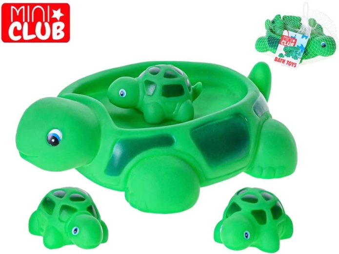 Koupací hračka želví rodinka do vany se síťkou
