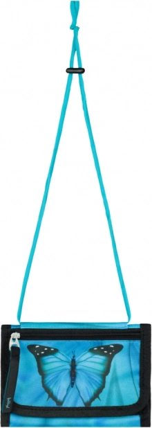 Peněženka na krk s motivem motýla