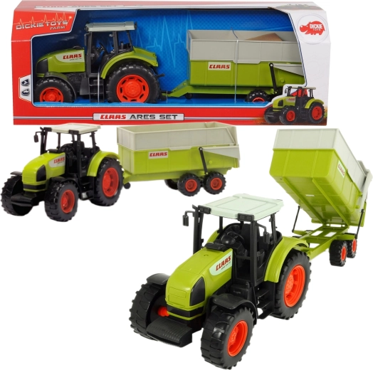 Dickie traktor Claas Ares s vyklápěcím přívěsem 55 cm