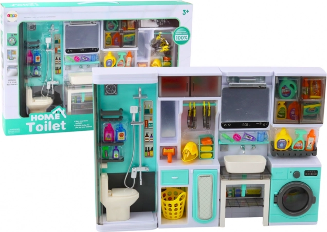 Dětský koupelnový set 4v1 – sprcha, toaleta, pračka a doplňky