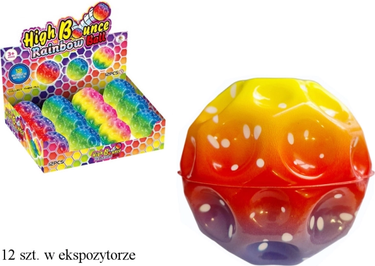 Duhá skákací kaučukový míček ombré