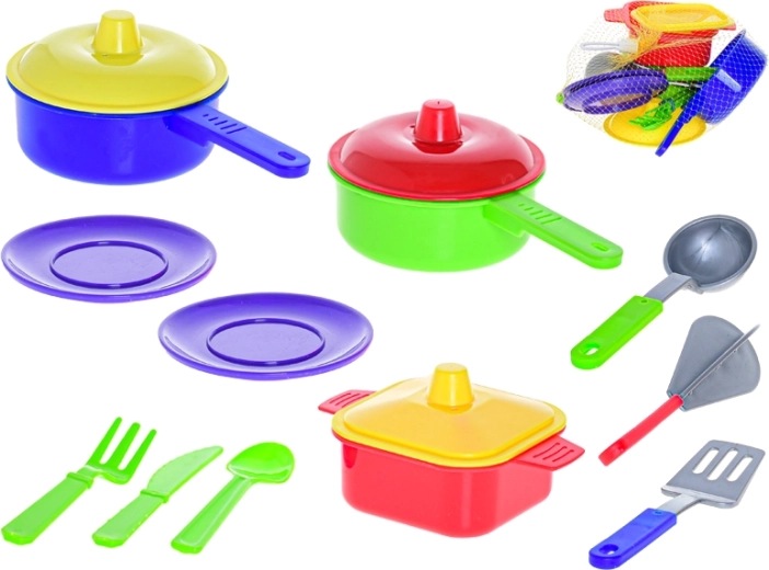 Dětská sada nádobí v síťce