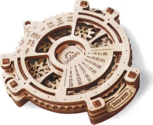 Dřevěný mechanický kalendář UGEARS – 3D puzzle