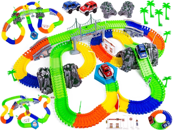 Flexibilní závodní autodráha 240 dílů