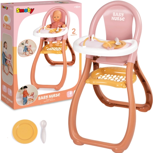Smoby Baby Nurse jídelní židlička pro panenky