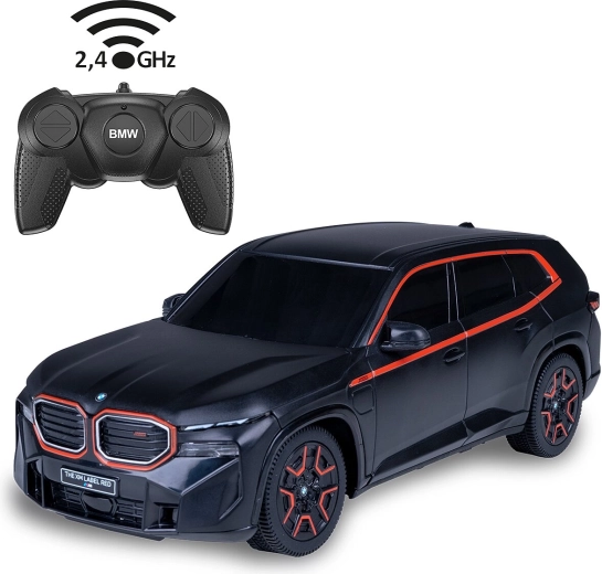 Dálkově ovládané auto BMW XM v měřítku 1:24, černé