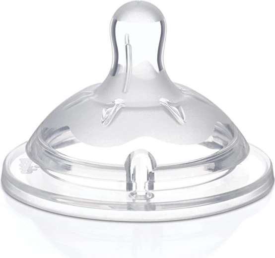 Chicco savička Natural Feeling, silikon, nastavitelný průtok, 4m+, 2 ks
