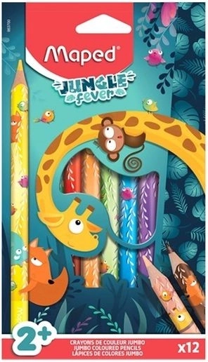 Voskovky jumbo Jungle Fever, sada 12 ks