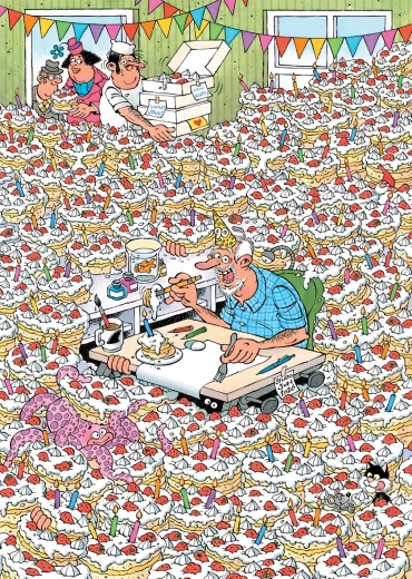 JUMBO puzzle Jan van Haasteren Expert: Hurá, Jan slaví 90 let! 500 dílků