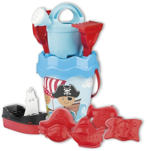 Androni sada na písek piráti v cestovní tašce – Modrá