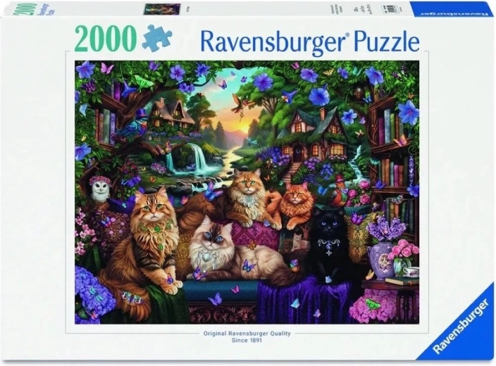 Ravensburger puzzle Kočičí chatka 2000 dílků