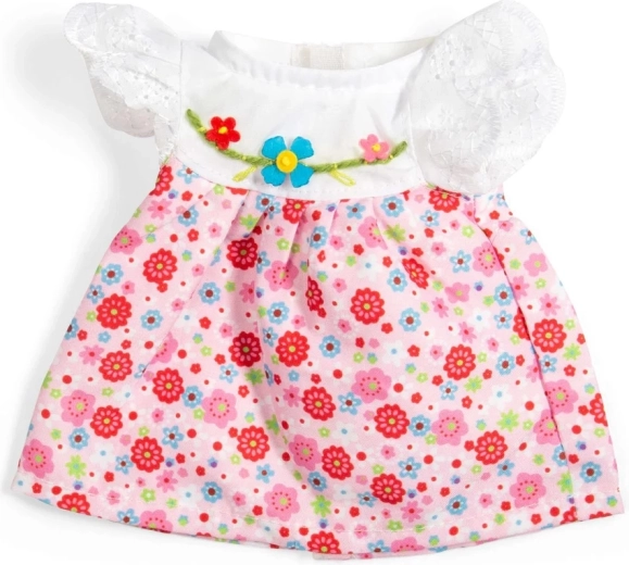 Bigjigs Toys růžové šaty s krajkovými rukávy pro panenku 28 cm