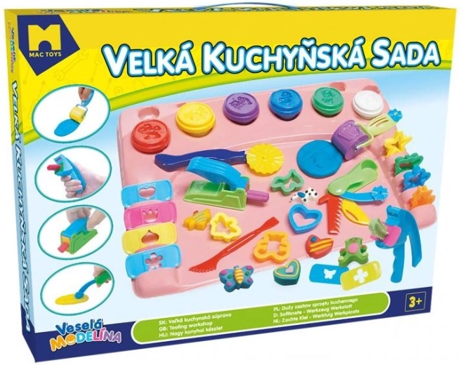 Mac Toys velká kuchyňská sada s podložkou růžová