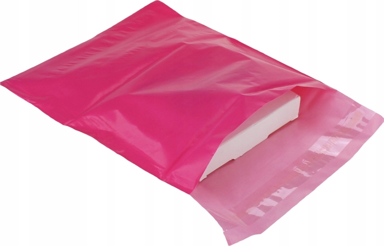 Polyethylenové poštovní obálky růžová fuchsiová 500 × 600 mm, 50 ks