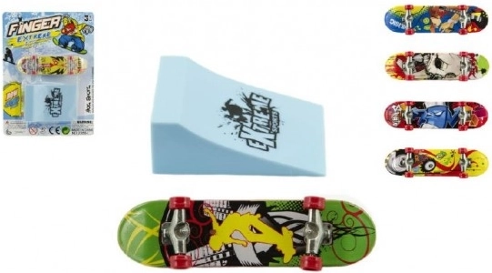 Prstový skateboard s rampou pro děti 10 cm