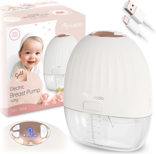Elektrická odsávačka mateřského mléka NUKIDO třífázová, bezdrátová, LED displej