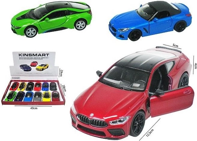 BMW mini model auta s natahovacím pohonem pull-back (1 ks, náhodný výběr)