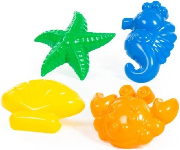 Sada formiček na písek – mořská zvířátka, 4 ks