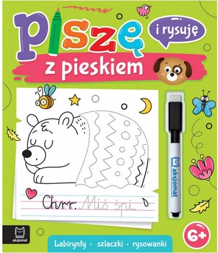 Píšu a kreslím se pejskem – labyrinty, čáry a omalovánky