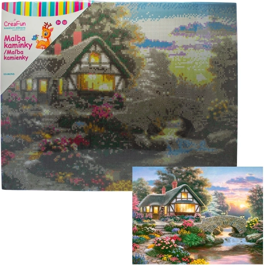 Diamantové malování – kouzelná zahrádka 40 × 50 cm