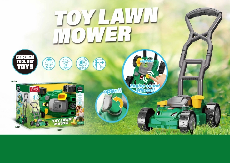 Dětská sekačka na trávu se světelnými a zvukovými efekty