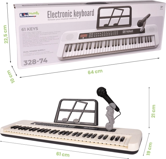 Elektronické varhany s 61 klávesami