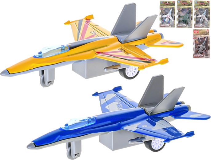Kovové vojenské letadlo 11 cm se zpětným chodem, 6 druhů