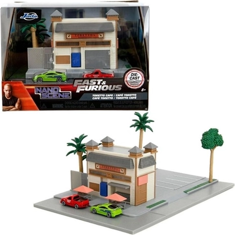 Jada fast & furious diorama toretto’s market and café se 2 nano autíčky