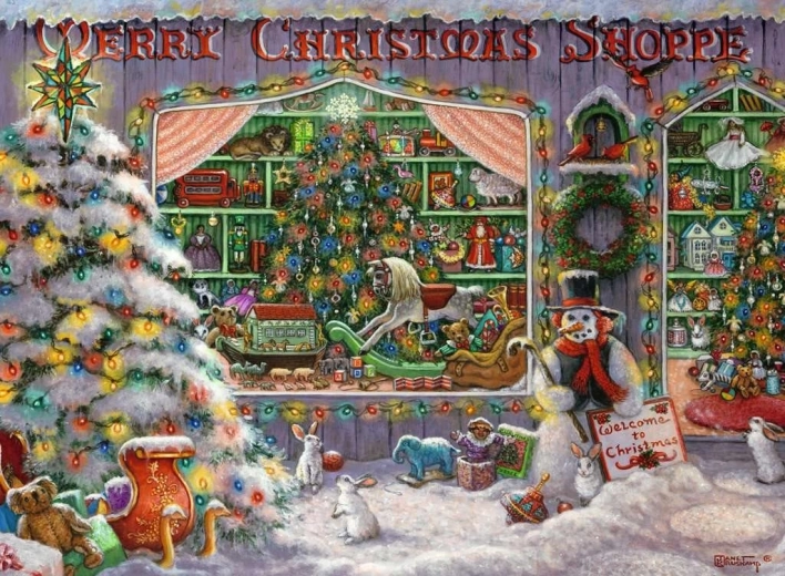 Ravensburger puzzle Vánoční obchůdek 500 dílků