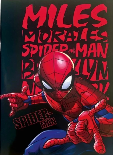 Linkovaný školní sešit Spider-Man B5 černý – 40 stran