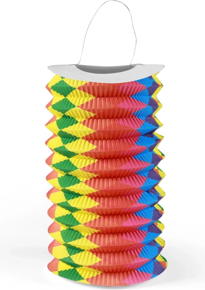 Duhový papírový lampion 15 cm